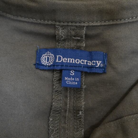 Democracy Women's S Button Front Green Utility Jacket NEW - Picture 7 of 10